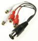 ADAPTERKABEL DIN-ST. 5POL./ 4XCINCH-CONTRA 20CM.