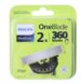 QP420/ 50 ONEBLADE 360° RESERVEMES, ZILVER, 2 STUKS