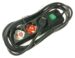 ECO-LINE 1152300400 TAFELCONTACTDOOS SCHAKELAAR 3-VOUDIG ZWART, SNOER 3MTR.