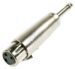 27451 XLR-ADAPTER, AUX-JACK 6,35MM MONO STEKER NAAR XLR CONTRA