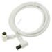 COAX-AANSLUITKABEL STEKKER 90°/ CONTRA 90° CLASS:A, WIT 1,5MTR.