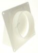 501000 625.001.00 UITBLAASKLEP WIT ROND  VIERKANT BEVESTIGING