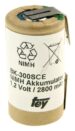 1,2V-2800MAH BK-300SCE NI-MH ACCU MET SOLDEERLIP 41,6MM X 22,4 DIAM.