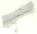 TELEFOONSNOER RJ11, 6P/ 4C, 5,4MTR. WIT, 1:1