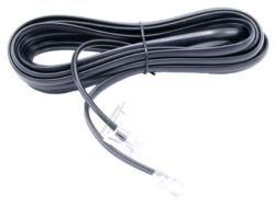 TELEFOONSNOER WESTERN 6P4C,  CROSS-OVER,  3,0MTR.,  ZWART
