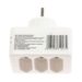 A3 W 31047 EURO-ADAPTER 3-VOUDIG 3 X EURO MET KINDERSLOT,  WIT