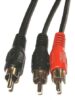1X CINCH-STEKKER/ 2X CINCH-STEKKER MONO 1,5M ZWART