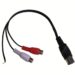 ADAPTERKABEL 5-POL.DIN    AARDKABEL /  2X CINCH-CONTRA 20CM.