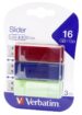 49326 USB STICK,  2.0 STORE N GO SLIDER 3 X 16GB (ROOD/ BLAUW/ GROEN)