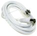 COAX-CONTRA/ F-STEKER KABEL, 2,5MTR. WIT