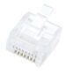 RJ45 RJ45-STEKER 8P8C ONGEMONTEERD, KORTE VERSIE, ONAFGESCHERMD