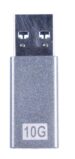USB-A ADAPTER,  USB-C BUCHSE,  3.1, 10GBPS,  METAAL