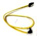 82479 KABEL SATA 50CM HAAKS/ RECHT METAAL GEEL