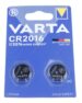 CR2016 6016101402 3,0V-LITHIUM KNOOPCEL 120X80MM VARTA ELECTRONICS 2ST.