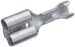 VLAKSTEEKHULS 6,3MM X 0,8MM VOOR 1,5-2,5MM MESSING GEGALVANISEERD ONGEÏSOLEERD