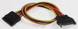 60131 VERLÄNGERUNGSKABEL NETZ SATA 15 PIN STECKER > SATA 15 PIN BUCHSE