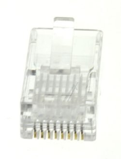 RJ45 WESTERN-STEKER 8P8C V. FLATKABEL, ONGEMONTEERD , ONAFGESCH.