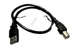 USB-A ADAPTERKABEL, USB-B, 2.0, ZWART, 0,5M