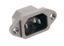 C14 AC NET-ENTREE MET SCHROEF-FLENS, ZWART