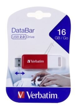 49453 V DATABAR USB 2.0 DRIVE ROOD 16GB