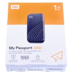WDBAGF0010BGY-WESN WD MY PASSPORT SSD 1TB SPACE GREY, USB 3.2 GEN-2 & USB-C, 1050MB/S LEZEN, 1000MB/S SCHRIJVEN, COMPATIBEL MET PC & MAC