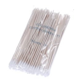 CLEANING SWABS 561.100 REINIGUNGSSTÄBCHEN AUS HOLZ MIT WATTEKOPF GEDREHT 100 STÜCK