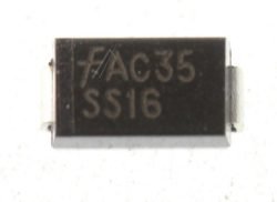 60V-1A SS16 DIODE, SCHOTTKY, 1A, SMD, DO-214 TYP:SS16