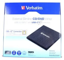 43886 DVD-BRANDER, SLIM, USB-C 3.2 GEN 1 MET NERO BURN & ARCHIVEER SOFTWARE