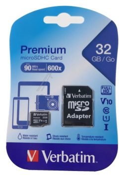 MICRO-SDHC 44083 GEHEUGENKAART 32GB VERBATIM CLASS-10 INCL. ADAPTER