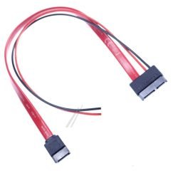 84390 KABEL SLIM SATA BUCHSE > SATA 7PIN + 2PIN STROM STECKER 30