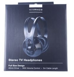 SR 97 TV 36503 STEREO TV HOOFDTELEFOON, 5M KABEL, ZWART