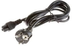 NETSNOER VDE GEAARD, MET C5-CONNECTOR, ZWART 1,8MTR.