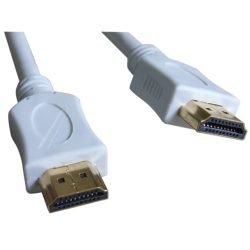 HDMI-KABEL HS+E STEKER/STEKER, 1,0MTR. WIT