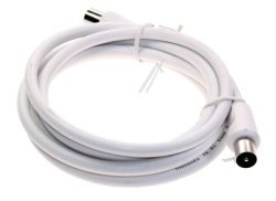 COAX-AANSLUITKABEL STEKER/CONTRA CLASS:A, WIT 1,5MTR.