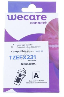 K80030ZA FARBBAND FÜR TZEFX231, SCHWARZ AUF WEISS