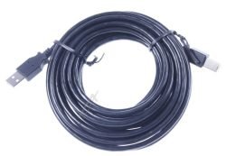 USB-A ADAPTERKABEL, USB-B, 2.0, ZWART, 5M