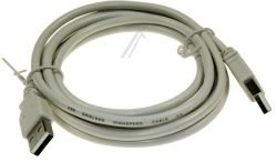USB-KABEL WIT, USB-A-STEKER / USB-A-STEKER, L: 1,8MTR.