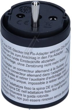 1081592404 FIX-ADAPTER  NAAR CH ZWART 230V 3-POLIG