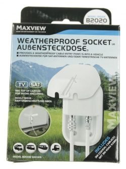 MAXVIEW SAT-AUSSENSTECKDOSEN, F-SINGLE-ANSCHLUSS, WEISS