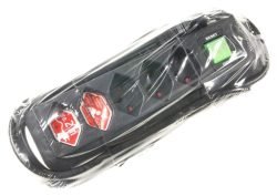 ECO-LINE 1158002 STECKDOSENLEISTE MIT SCHALTER 5-FACH SCHWARZ 2M *CH*