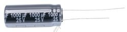 1000UF-25V EEUFR1E102L ELCO RADIAAL 105° 10X25MM.