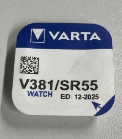 SR55 V381 KNOOPCEL 1,55V-45MA 11,6X2,1MM. ZILVEROXIDE VARTA