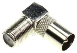 COAX-STEKER/F-KOPPELING HAAKSE ADAPTER