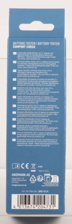 1900-0110 UNIVERSELLER BATTERIETESTER MIT LCD FÜR ALLE HANDELSÜBLICHEN AKKUS / BATTERIEN