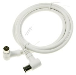 COAX-AANSLUITKABEL STEKER 90°/ CONTRA 90° CLASS:A, WIT 1,5MTR.