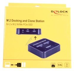 64177 M.2 DOCKINGSTATION FÜR 2X M.2 NVME PCIE SSD MIT KLONFUNKTION