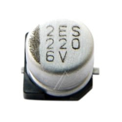 220UF-6,3V EEEFP0J221AP SMD-ELCO RAD. 105°, 6,3X5,8MM. -ROHS-CONFORM- LOW-IMPEDANCE