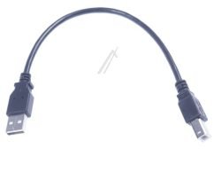 USB-A ADAPTERKABEL, USB-B, 2.0, ZWART, 0,25M