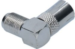 COAX KOPPELING/F-KOPPELING HAAKSE ADAPTER