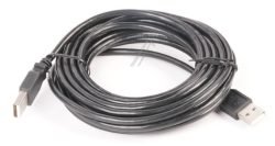 USB-A VERBINDINGSKABEL, 2.0, ZWART, 5M
